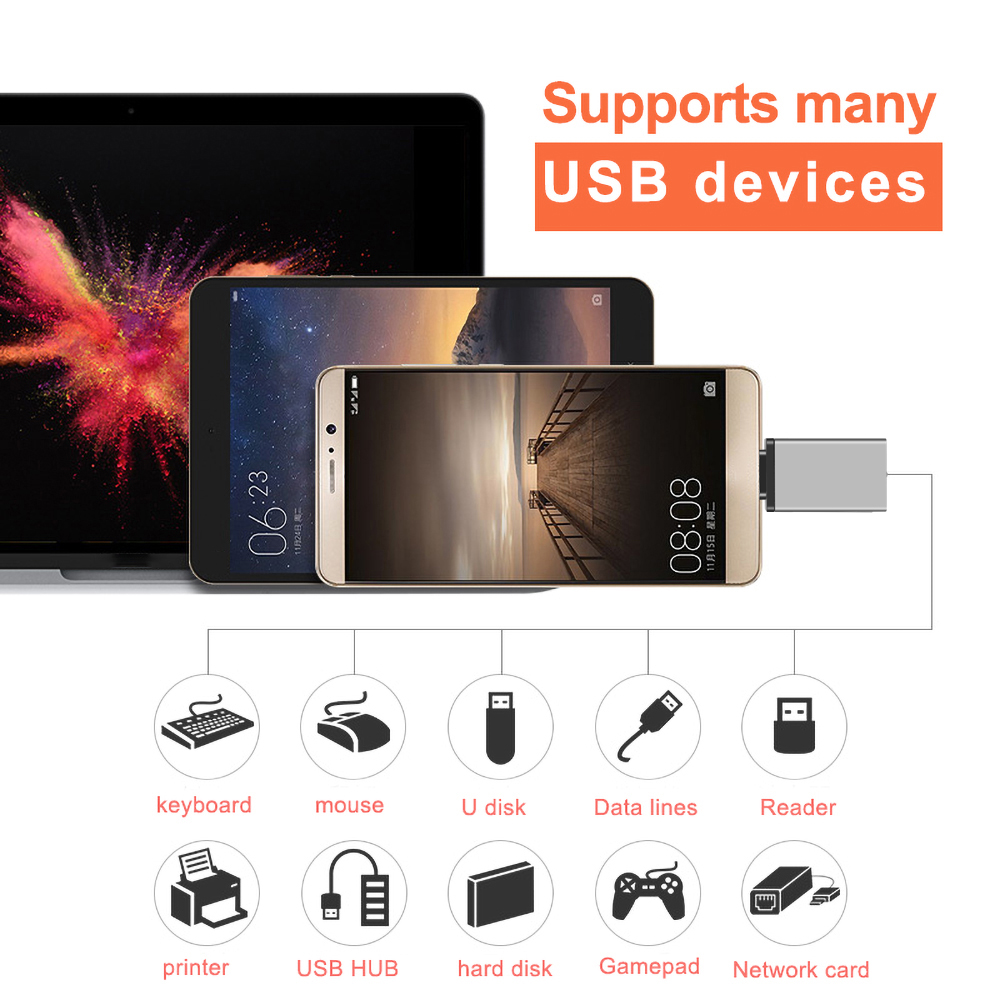 Bộ chuyển đổi KEBIDUMEI USB loại C OTG qua USB 3.0 OTG