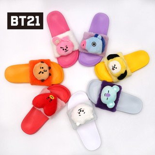 [ OFFICIAL BT21] DÉP BT21 ĐẦU BÔNG - BT21 doll slipper