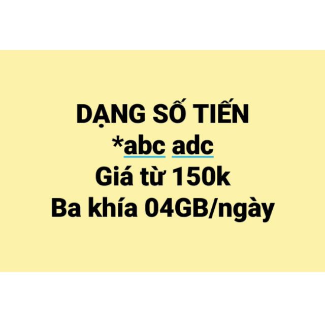 SIM BA KHÍA SỐ TIẾN GÓI 02GB/NGÀY