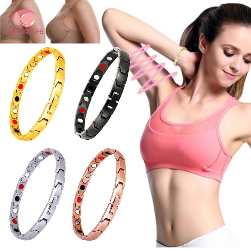 Vòng Tay Thép Titan Từ Tính Chăm Sóc Sức Khỏe Dành Cho Nam Và Nữ