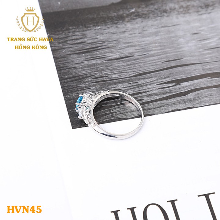 Nhẫn Nữ Inox Đính Đá - Trang Sức Hava Hong Kong - HVN45