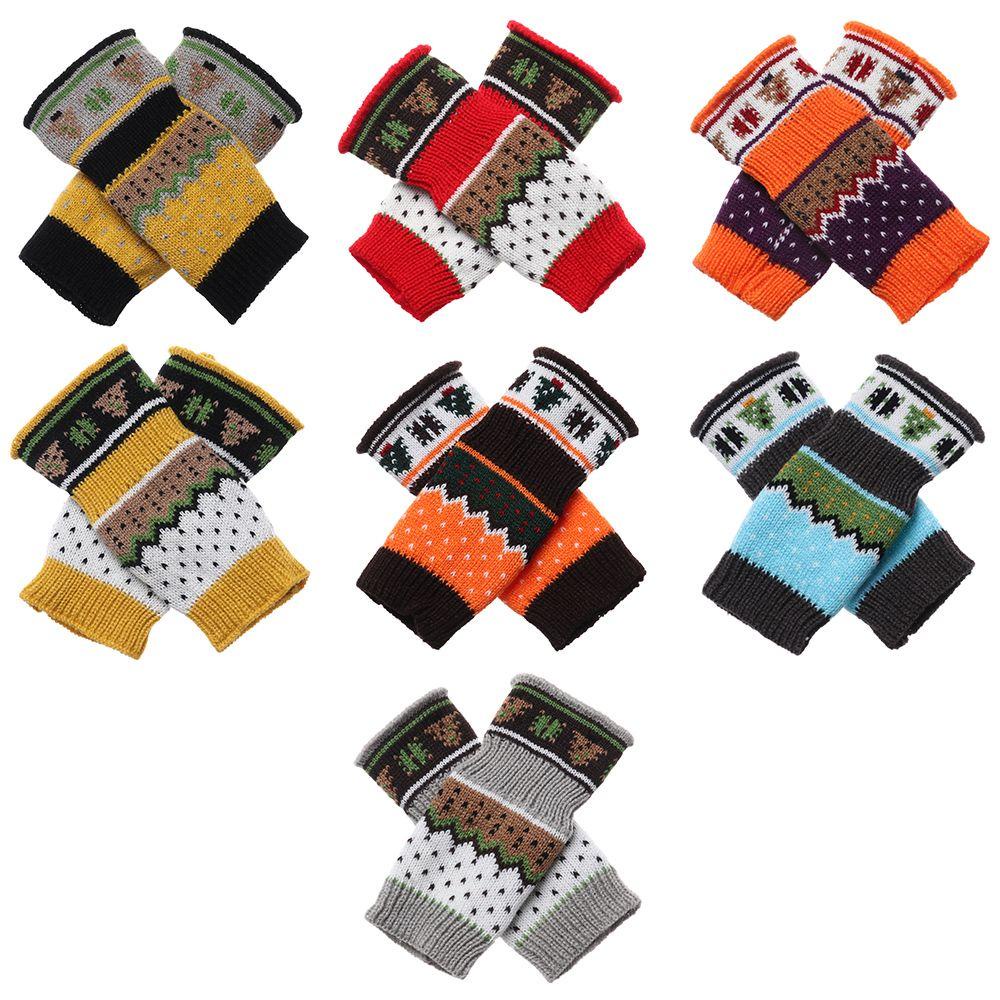 Găng Tay Len Dài Mềm Mại Dày Dặn Giữ Ấm Cánh Tay