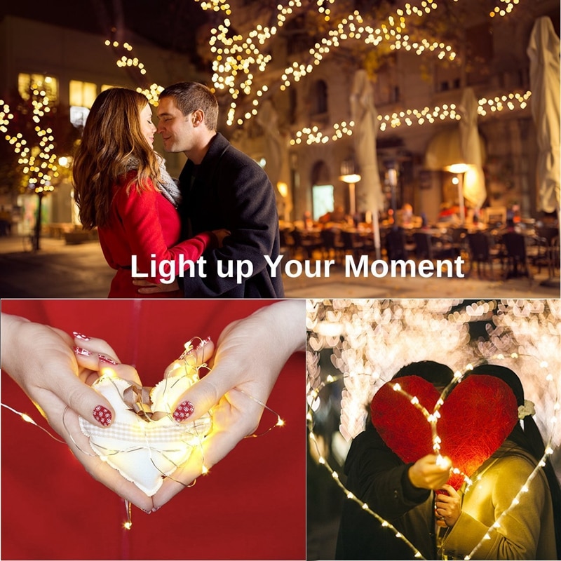 Dây Đèn Led 200 Bóng Dài 22M Sử Dụng Năng Lượng Mặt Trời 8 Chế Độ Chống Thấm Nước