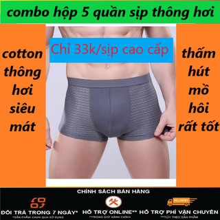 [LOẠI I] COMBO 5 QUẦN LÓT SỊP NAM THÔNG HƠI CỰC MÁT THOẢI MÁI