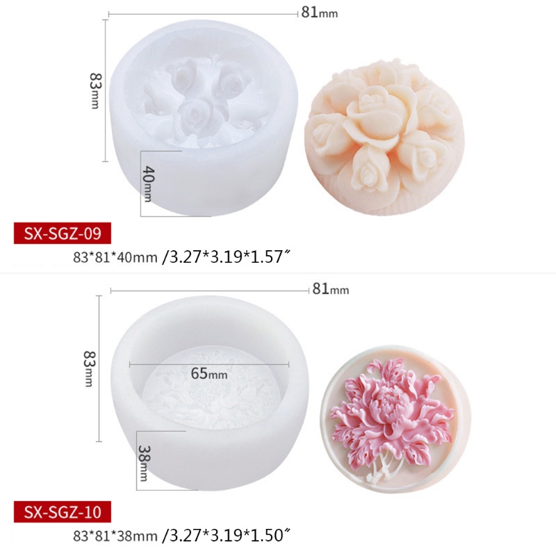 Khuôn silicone làm xà phòng hình bông hoa