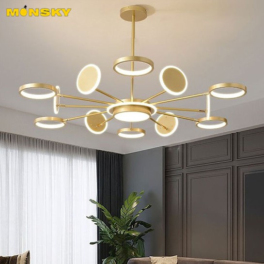 Đèn thả MONSKY SICKIT trang trí nội thất sang trọng, hiện đại với 3 chế độ ánh sáng - kèm điều khiển từ xa
