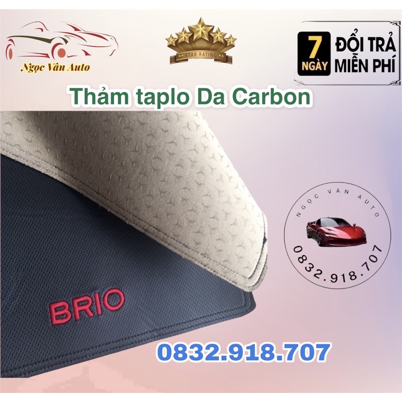 Thảm Taplo Da Brio 2019 -2020- 2021 (Da carbon cao cấp)
