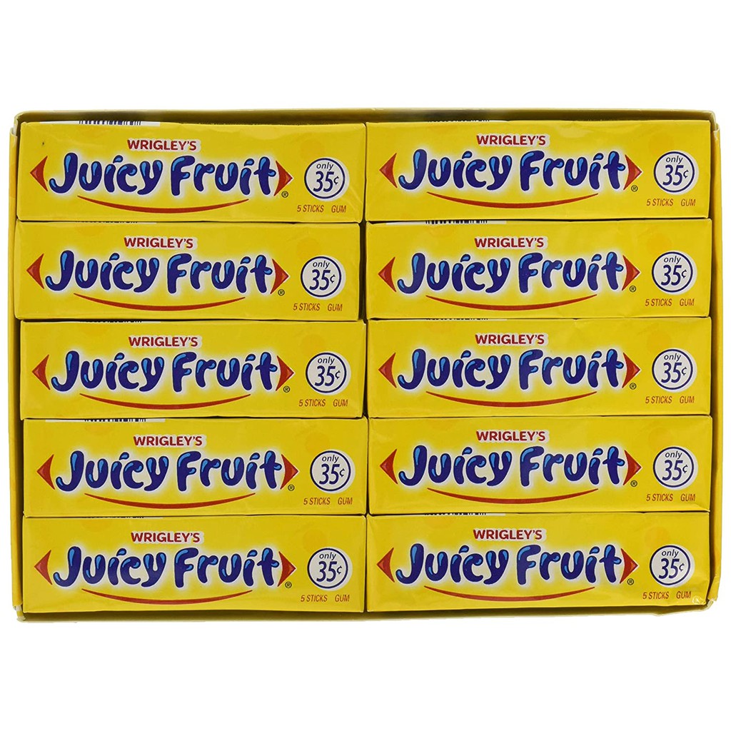 [HÀNG MỸ] Kẹo Cao Su Hương Vị Trái Cây Singum Juicy Fruit (Thanh 5 Miếng)