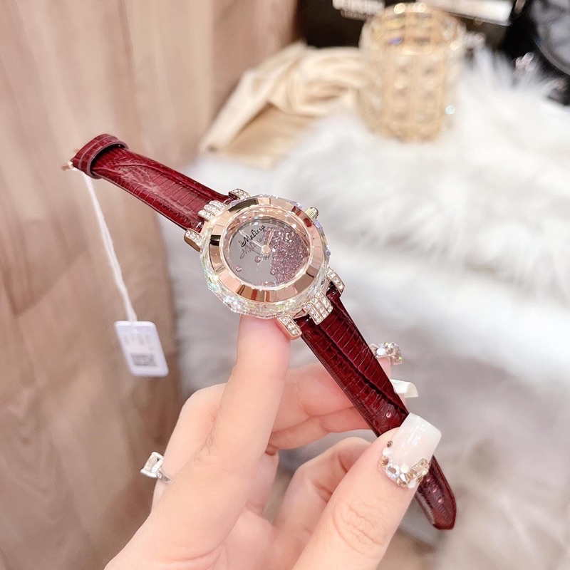 Đồng hồ Melissa nữ F1580 phiên bản đá rơi 32mm