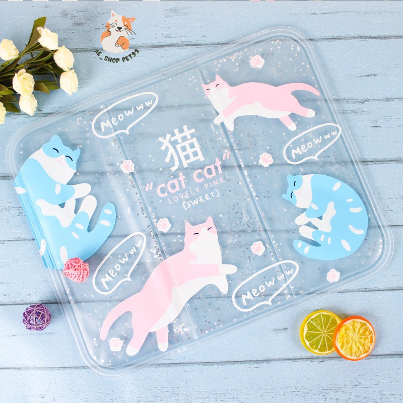 Đệm Gel trong suốt cho thú cưng Đệm nước làm mát giải nhiệt cho chó mèo