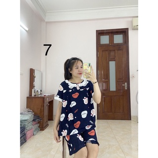 Bộ Lanh Bầu cổ sen - Khoá ngực dùng Sau Sinh