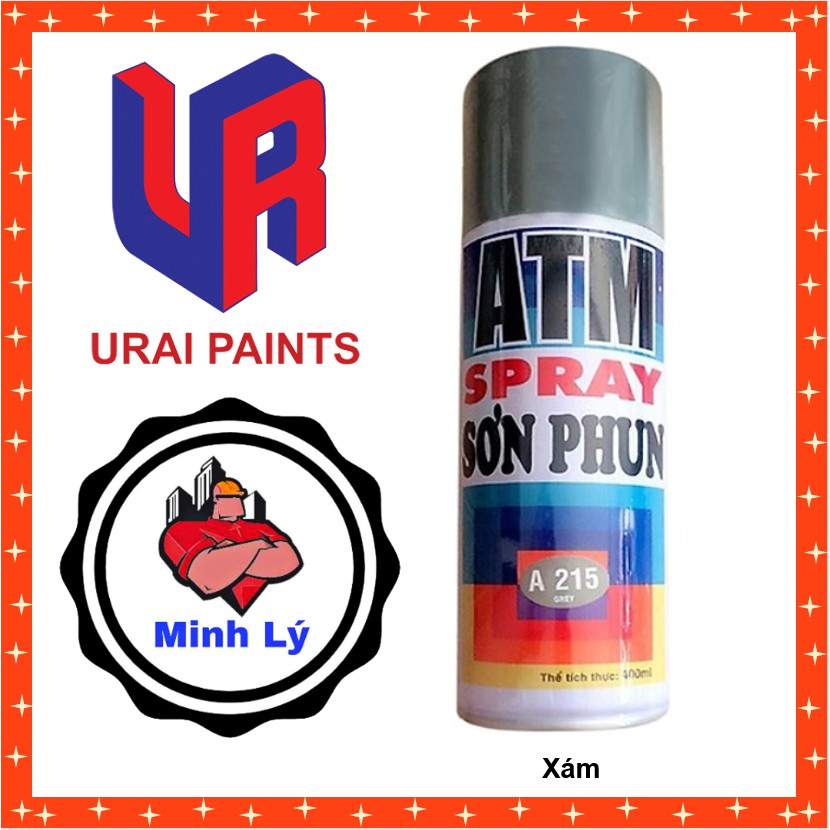 Sơn Phun ATM Spray Cao Cấp Đủ Màu (400ml/chai) Chính Hãng URAIPAINTS