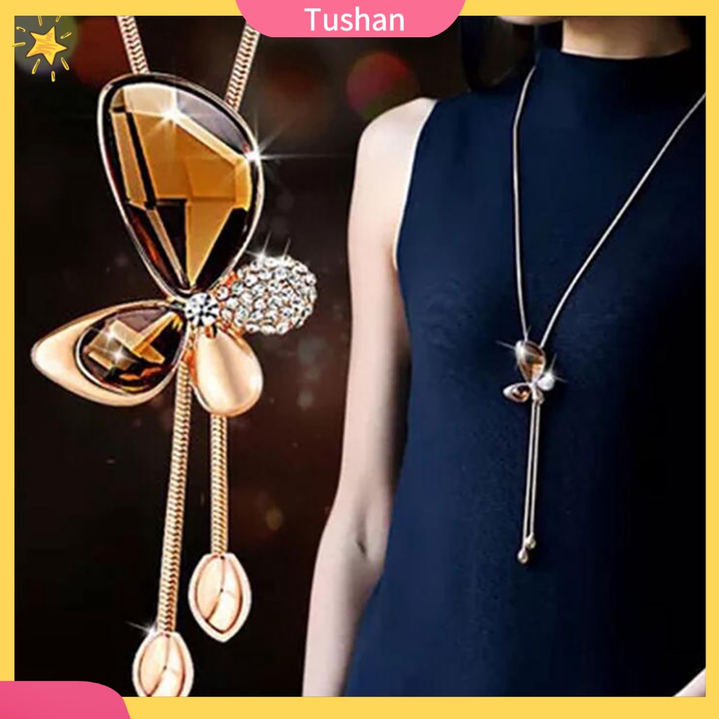 Dây Chuyền Hợp Kim Hình Bướm Đính Đá Xinh Xắn Dành Cho Nữ