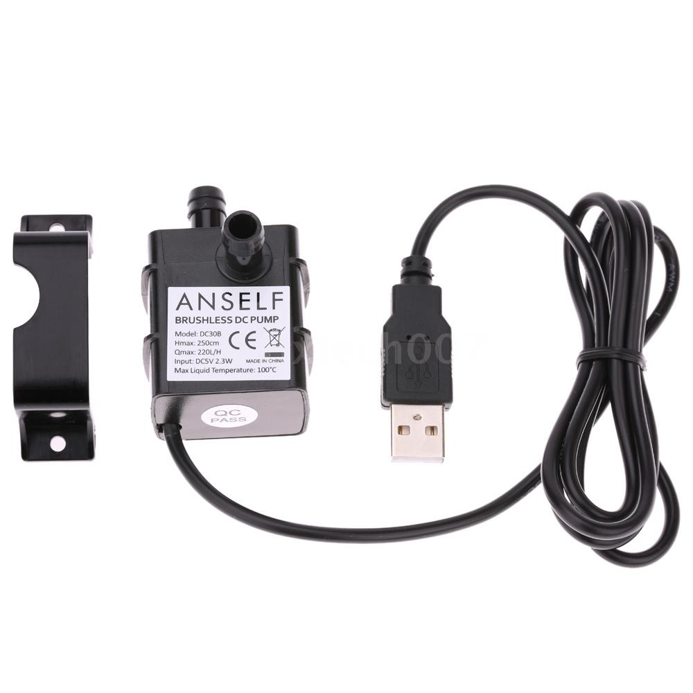 Máy Bơm Nước Không Chổi Than Mini Usb Dc5V 2.3w Cho Bể Cá