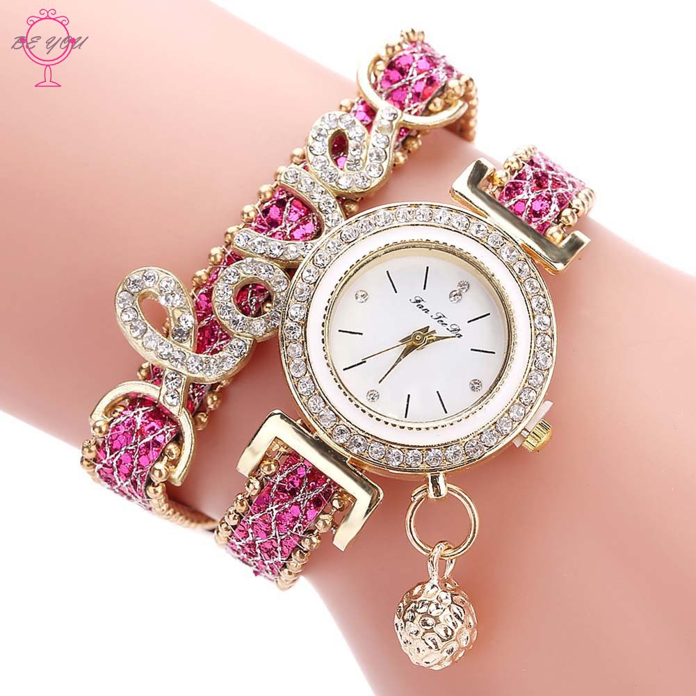 Đồng hồ đeo tay nhiều dây gắn đá thời trang cho nữ