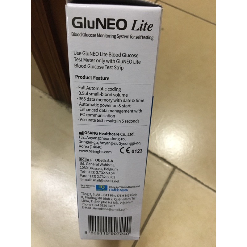 Máy đo đường huyết GluNeo Lite ( quà tặng sữa Glucerna )