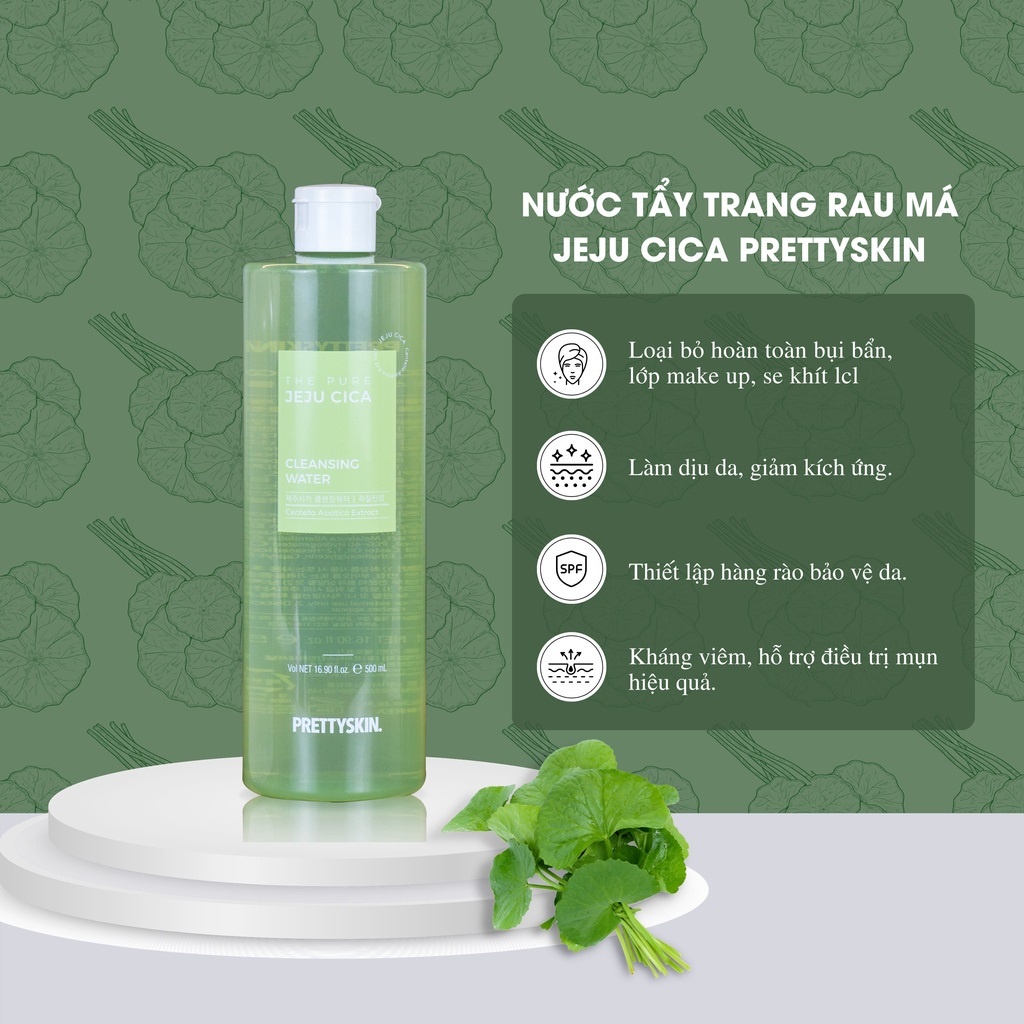 MBC M34 Nước Tẩy Trang Từ Rau Má Jeju Cica Prettyskin 500ml - Pretty Skin