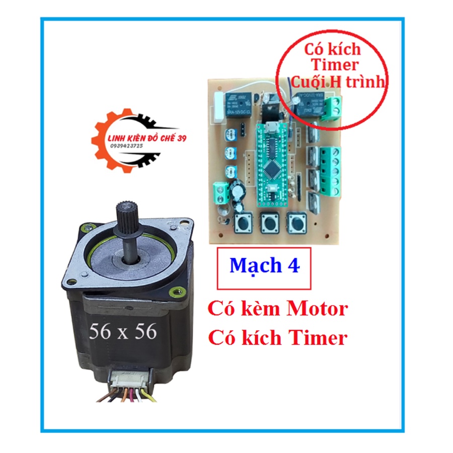 Mạch khiển động cơ bước - có Driver  ( code hản cell pin )