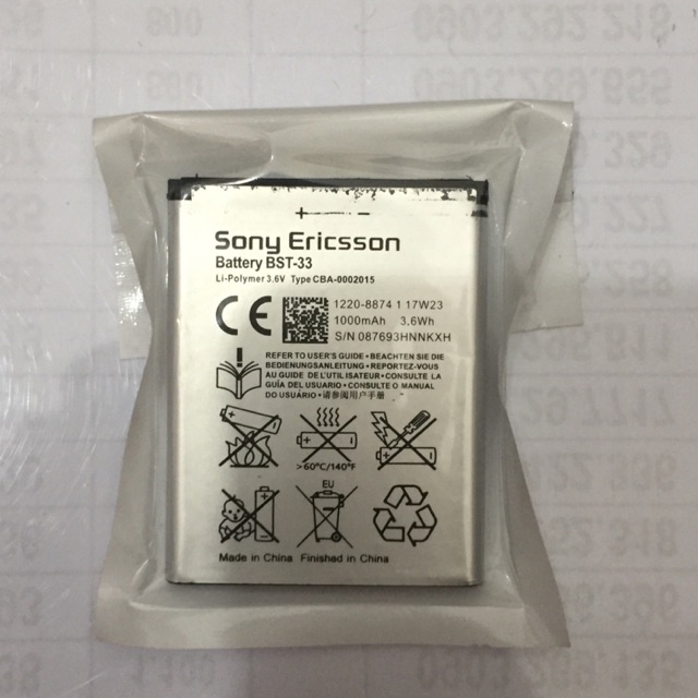 Pin Sony BST-33