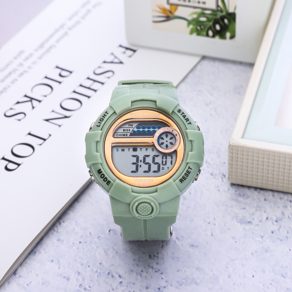 Đồng hồ điện tử dành cho sinh viên Đồng hồ thể thao kỹ thuật số LED Đồng hồ báo thức chống nước