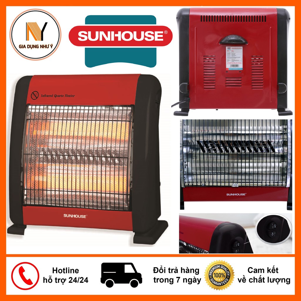 Đèn Sưởi 2 Bóng Sunhouse SHD7013, Máy Sưởi Sunhouse SHD7013, Tốc Độ làm Ấm Nhanh, Tỏa Nhiệt Đều