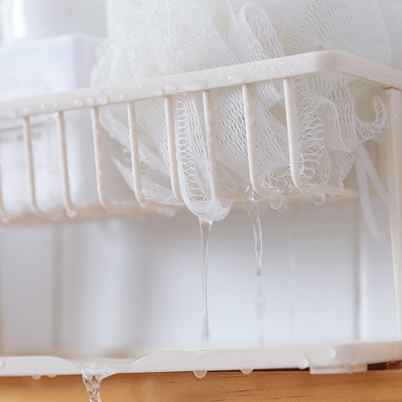 Giá Đỡ Xà Phòng Mút Rửa Chén Hai Tầng Ráo Nước Sắp Xếp Gọn Gàng Cho Nhà Bếp