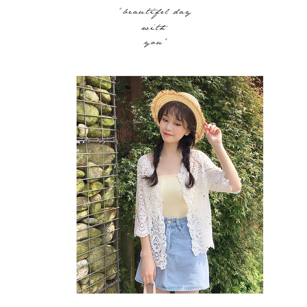 Áo khoác ren kiểu Kimono thời trang cho nữ | BigBuy360 - bigbuy360.vn