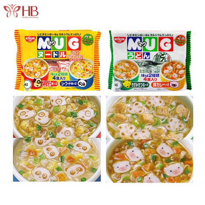 Mì mug nissin nhật bản cho bé ăn dặm, mì ăn liền cho bé, mì tôm trẻ em