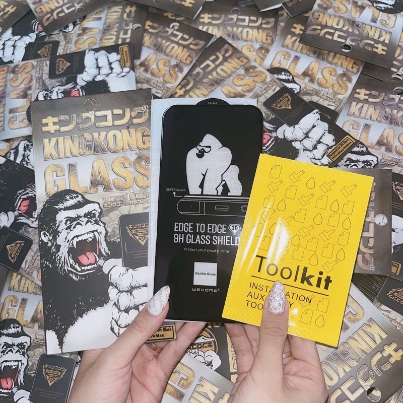 CƯỜNG LỰC KINGKONG CHUẨN XỊN LOẠI 1 CHỐNG VỠ / CHỐNG BÁM VÂN KÈM GIẤY LAU