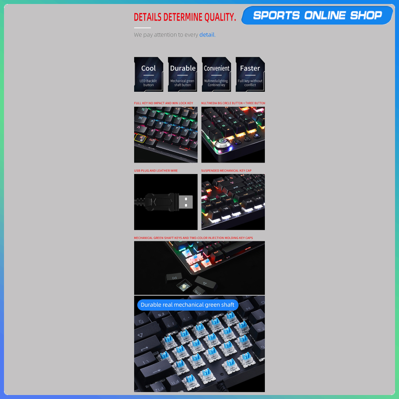 Bàn Phím Chơi Game Chống Nước Có Dây Cho Windows | BigBuy360 - bigbuy360.vn