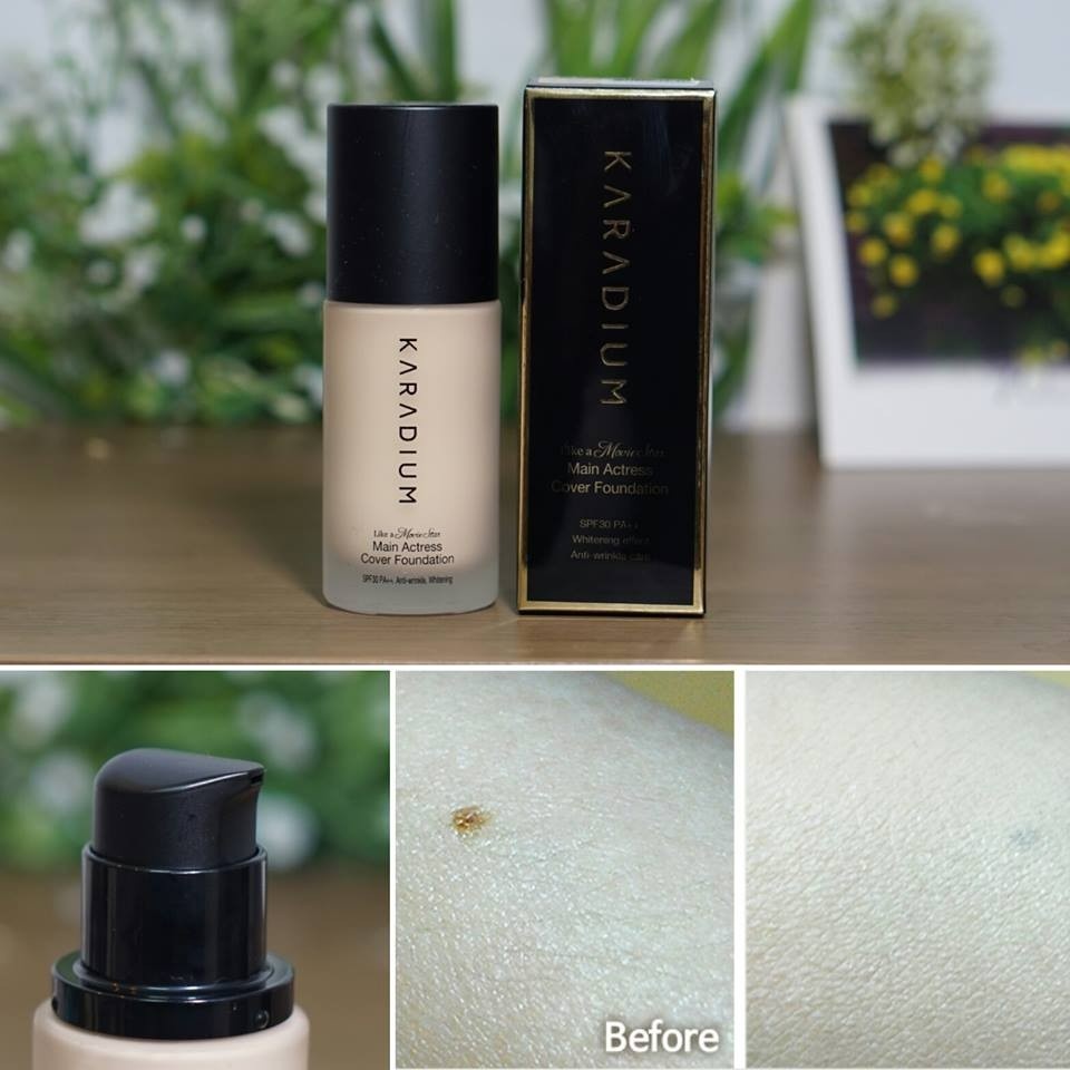 Kem Nền Karadium  Actress Cover Foundation 30ml SPF30/PA++,Kem Nền Hàn Quốc mỏng Nhẹ Tự Nhiên,Che Khuyết Điểm Hoàn hảo