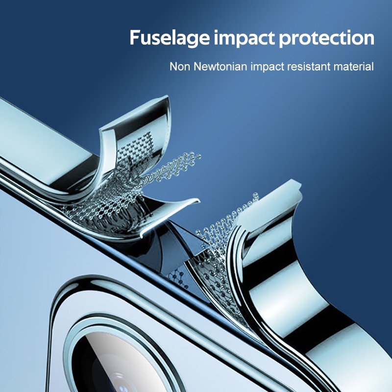 Ốp Điện Thoại Silicon Trong Suốt Chống Sốc Bảo Vệ Ống Kính Sang Trọng Cho IPhone 11 12 13 Pro Max