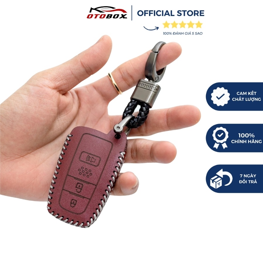 Bao da chìa khóa ô tô xe hơi Toyota cross, camry bọc bảo vệ chìa khóa smartkey chống xước chính hãng OTOBOX