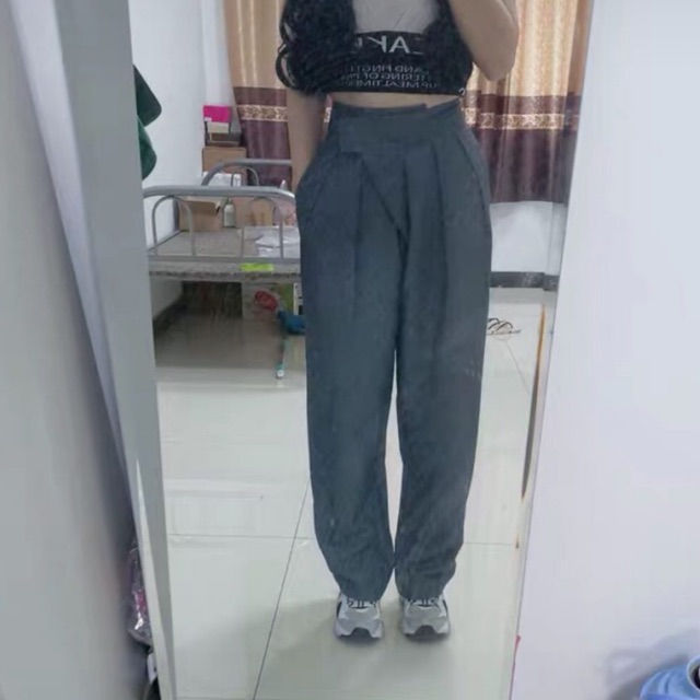 Quần Kaki Túi Hộp Nâu Be Dáng Suông