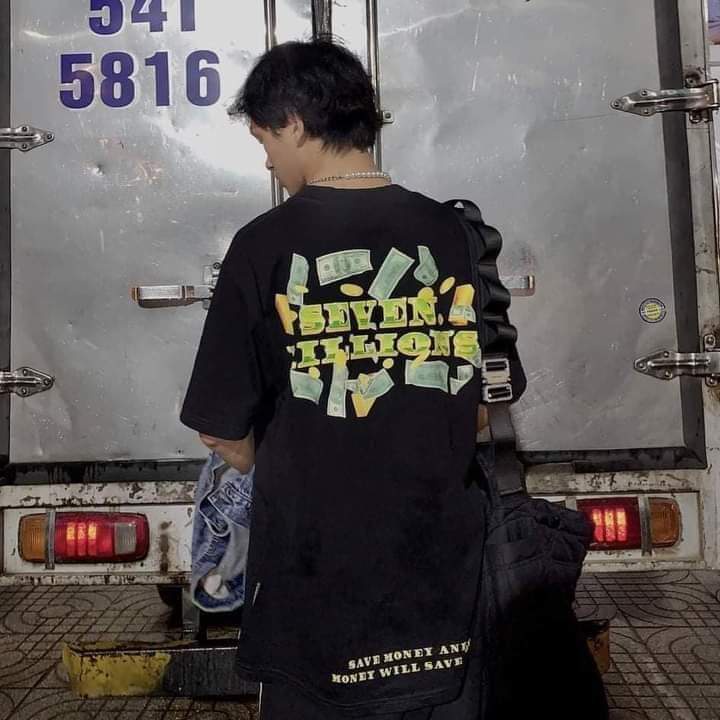 Áo thun Unisex Seven Millions nam nữ, phom rộng thoải mái