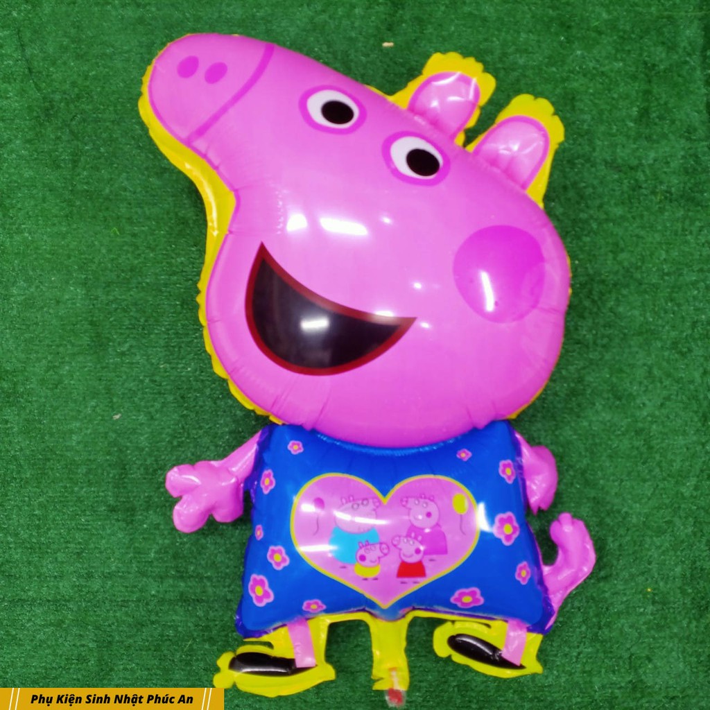 Bóng kiếng 70cm hình chú heo peppa hồng trang trí sinh nhật HPBD