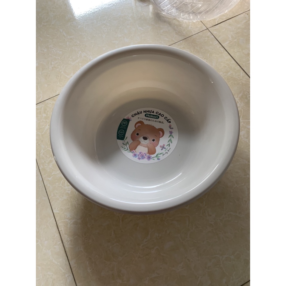 Chậu nhựa 33cm Việt Nhật Hokori 2521, chậu rửa mặt vệ sinh cao cấp cho bé chính hãng Việt Nhật