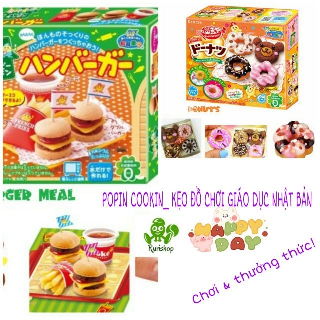 Popin Cookin làm kẹo, kem, bánh, tạo hình nhân vật_ Đồ chơi giáo dục Nhật Bản