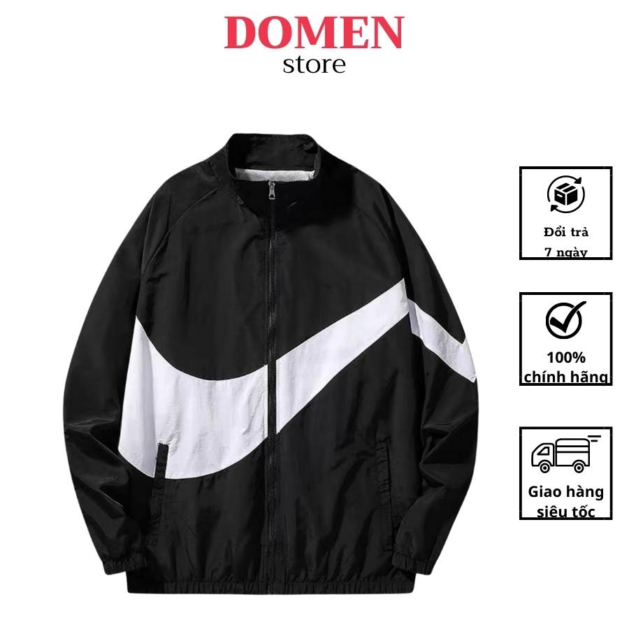 Áo khoác dù cao cấp form rộng mẫu mới áo khoác gió 2 lớp côcr đứng _ DOMEN