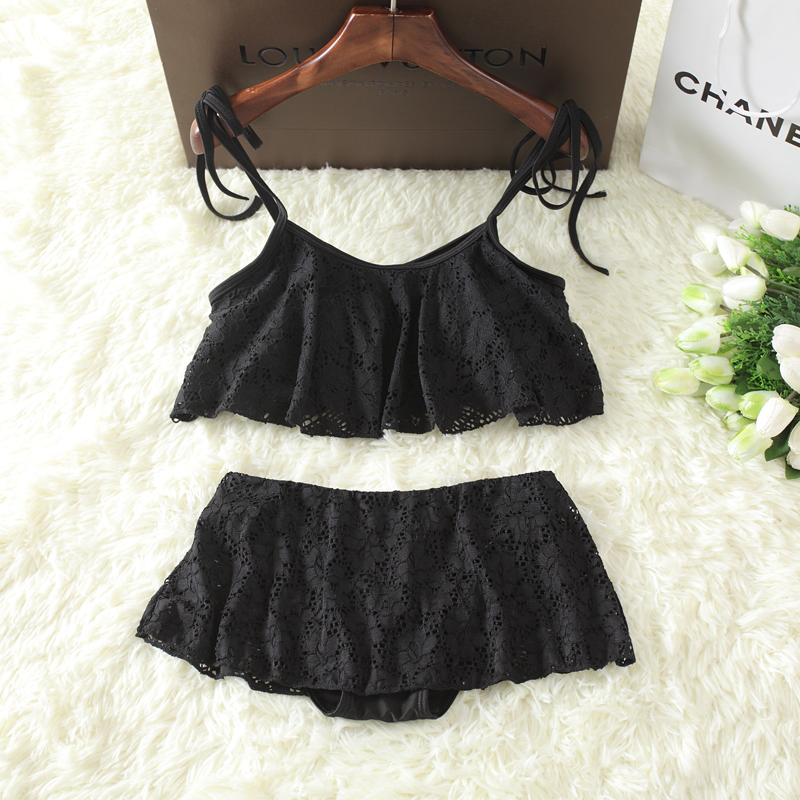 Bộ Bikini Viền Ren Màu Trắng Phong Cách Hàn Quốc Cho Nữ | BigBuy360 - bigbuy360.vn