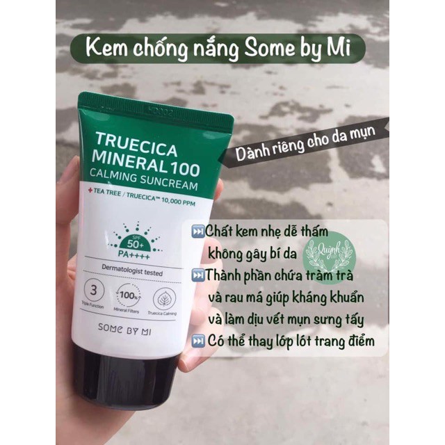 Kem Chống Nắng Some by mi Trucica Mineral 100 Calming Suncream SPF50+/PA+++