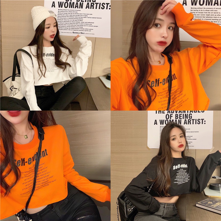 Áo Hoodie Thu Đông Croptop Cực Iuu Ulzzang | BigBuy360 - bigbuy360.vn