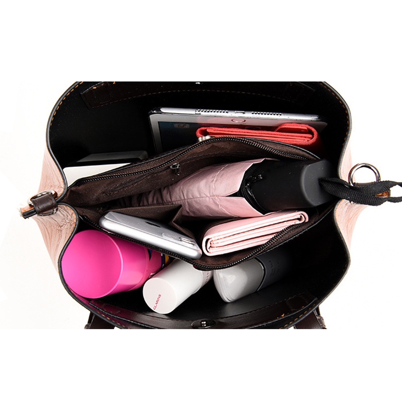 Túi Đeo Vai Có Khóa Cỡ Lớn Phong Cách Cổ Điển Thanh Lịch Cho Nữ