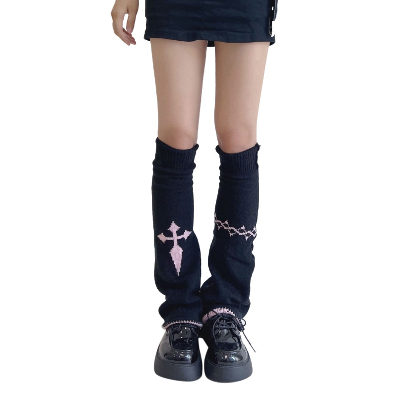 Youyo Vớ Dệt Kim Cao Đến Đầu Gối Phong Cách Punk Lolita Nhật Bản Giữ Ấm Chân Có Thể Đảo Ngược Dành Cho Nữ