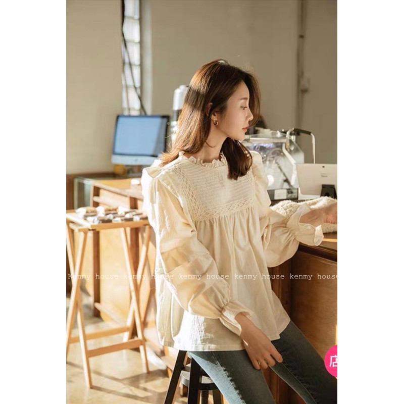 Áo babydoll bèo tay vai 🎀