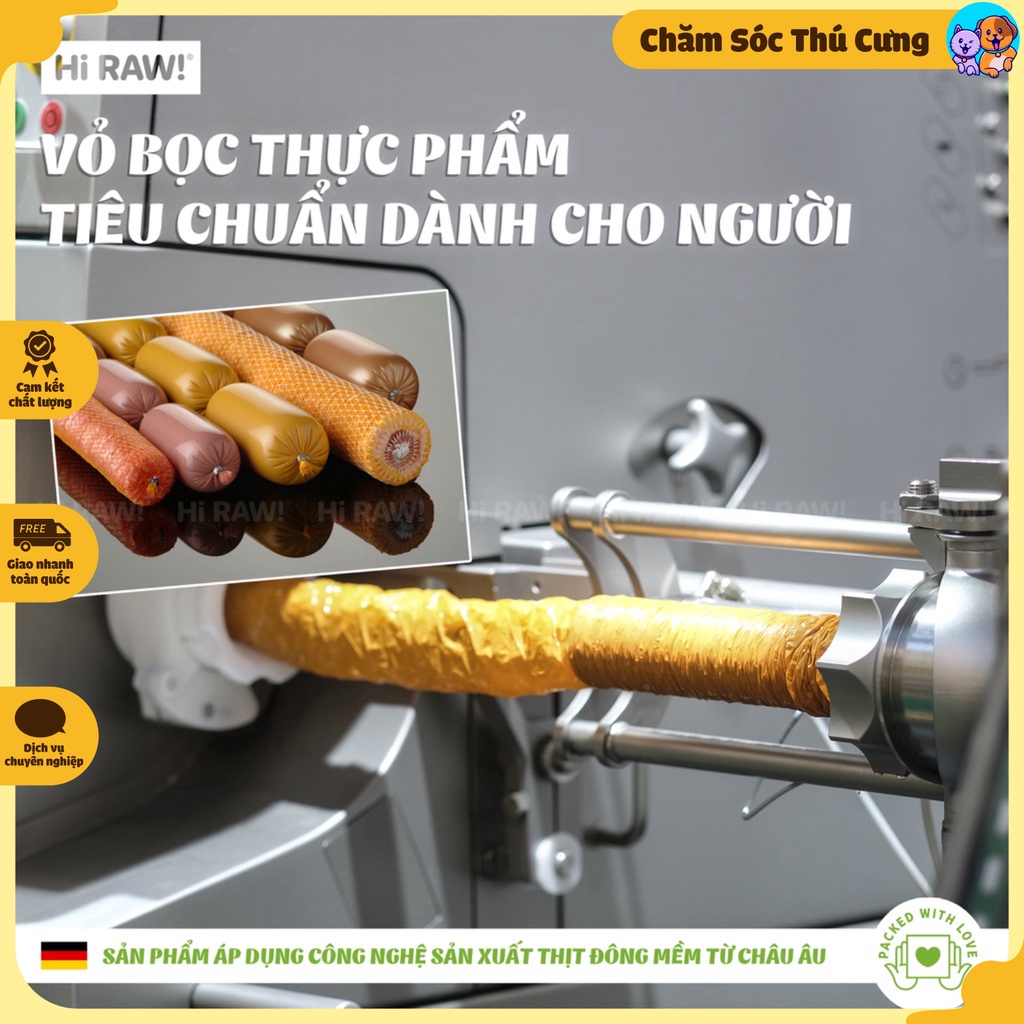 ✅ Thức Ăn Cho Mèo Raw Meat Row Cat Food , Hi Raw, Bảo Quản Ngăn Đông 6 tháng