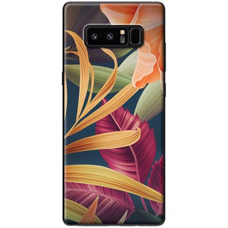 Ốp lưng Samsung Galaxy Note 4, Note 5, Note 7, Note 8, Note 9 in hình Lá cam đỏ