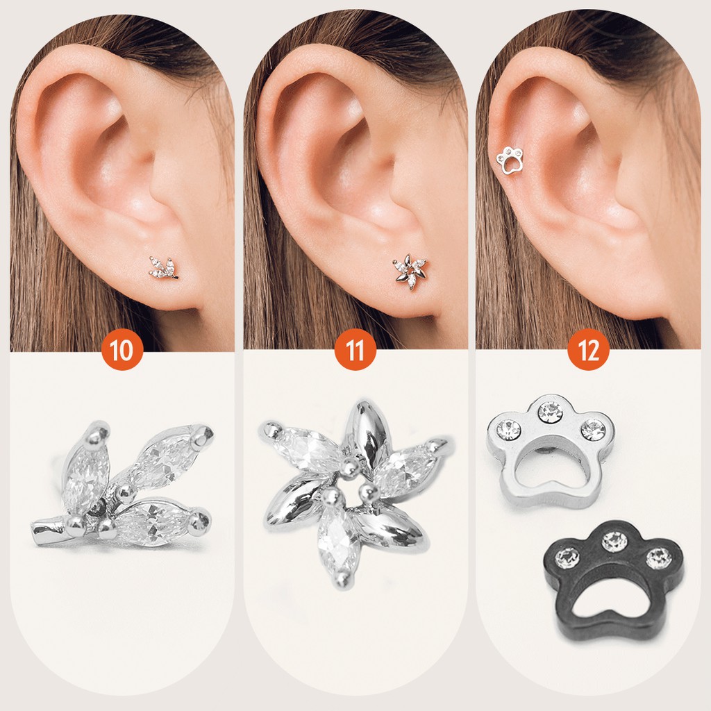 Khuyên tai đá lấp lánh (giá 1 chiếc)