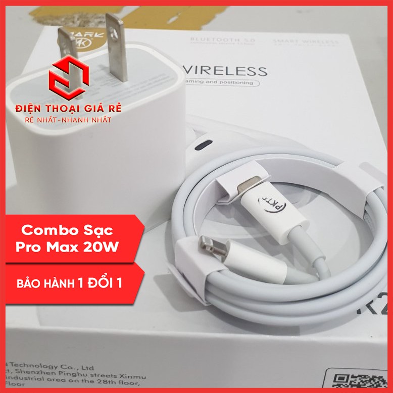 Combo củ sạc nhanh Pro Max 20W (Cho iPhone 20W, 22.5W: iPhone 11 Pro Max, iPhone 12 Pro Max) [giá rẻ, BH 1 đổi 1]