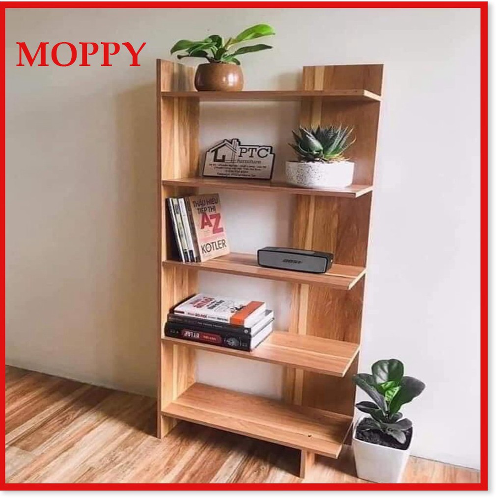 Kệ sách gỗ 5 tầng đa năng/Kệ góc tường trang trí chất liệu MDF nhập khẩu cao cấp